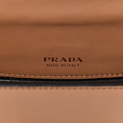 Prada City Calf Cahier Belt Bag Camel Black 6 of 11