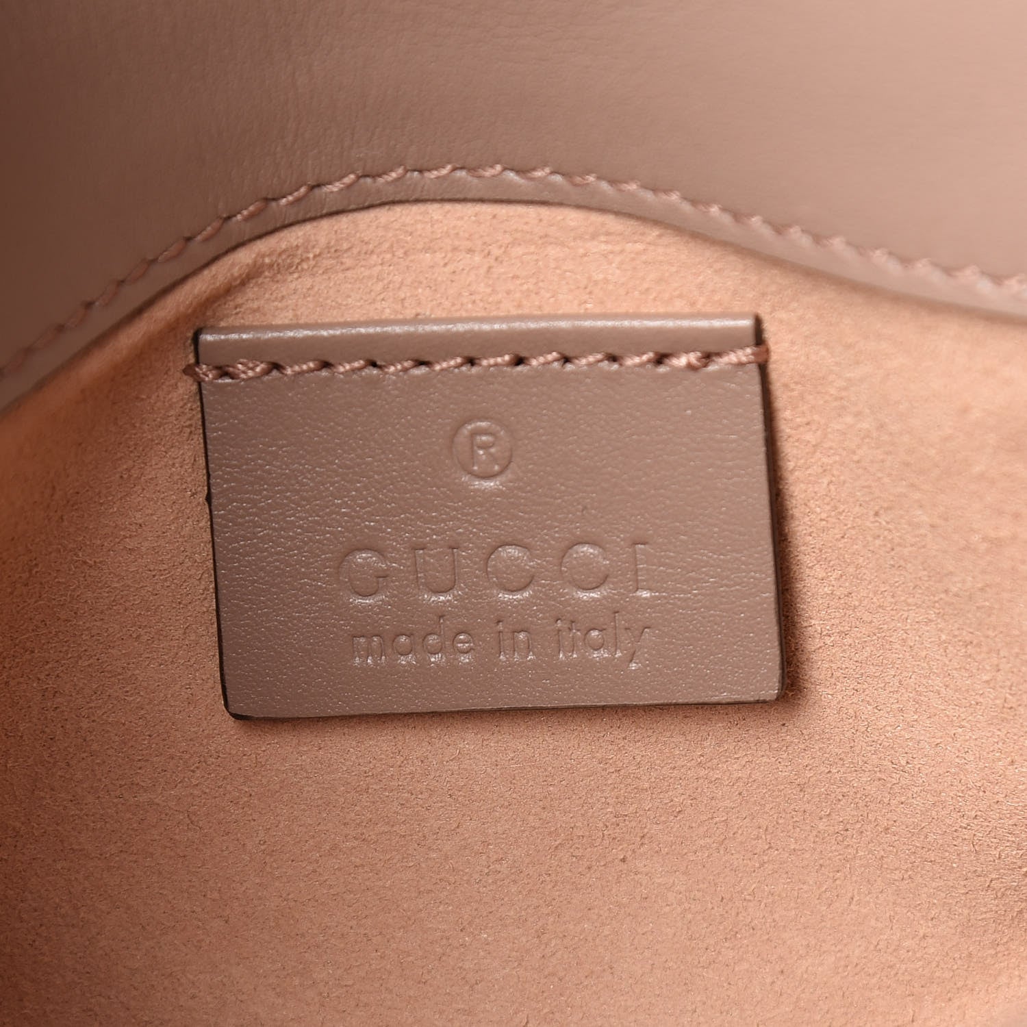 Gucci Calfskin Matelasse Super Mini GG Marmont Shoulder Bag Porcelain Rose 6 of 10