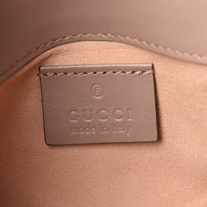 Gucci Calfskin Matelasse Super Mini GG Marmont Shoulder Bag Porcelain Rose 6 of 10