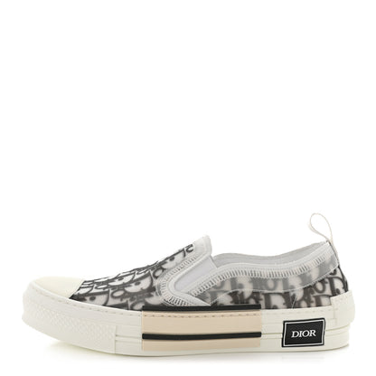 Christian Dior Technical Canvas Oblique Mens B23 Slip On Sneakers 42 Black White 1 of 8