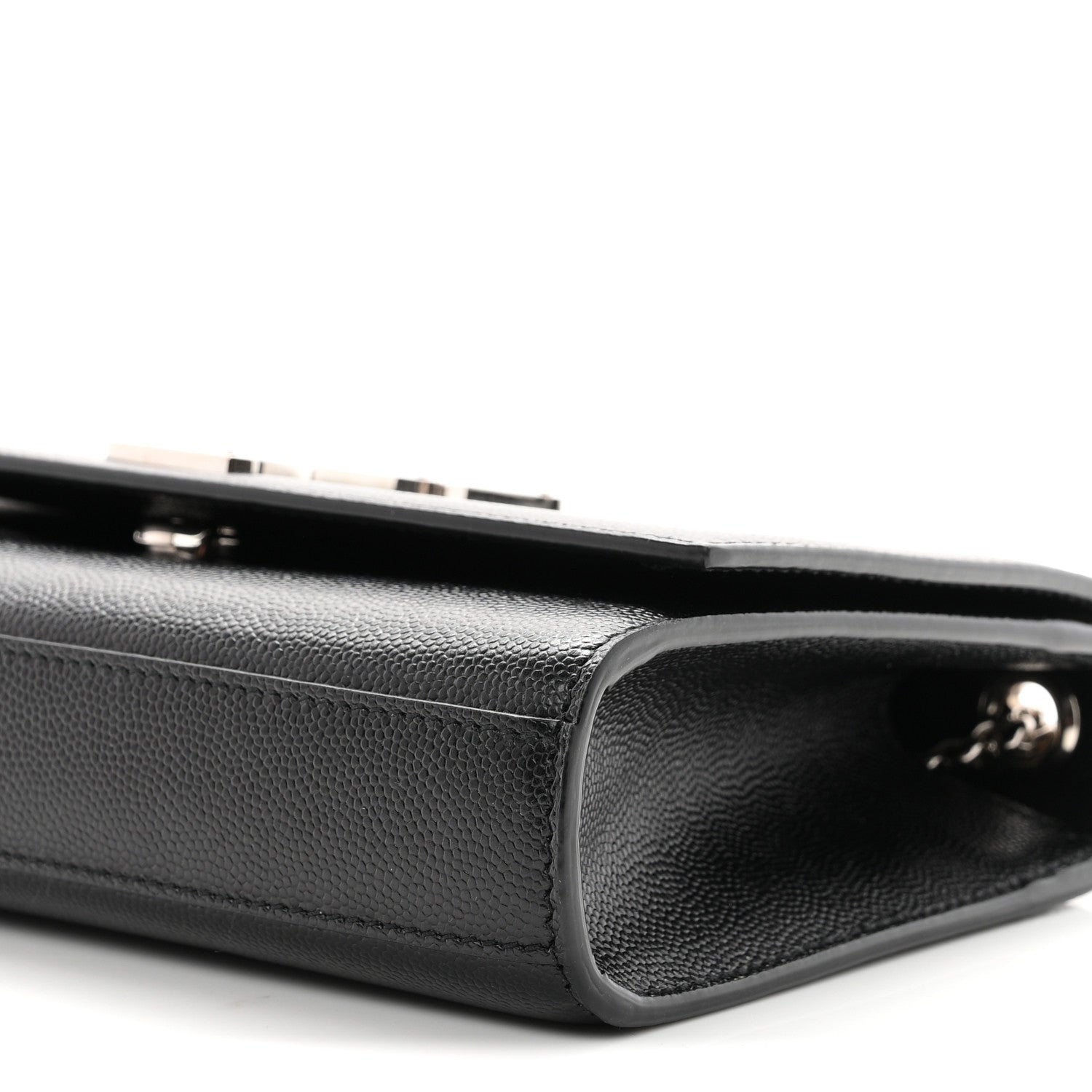 Saint Laurent Grain De Poudre Small Classic Monogram Kate Satchel Black 10 of 11
