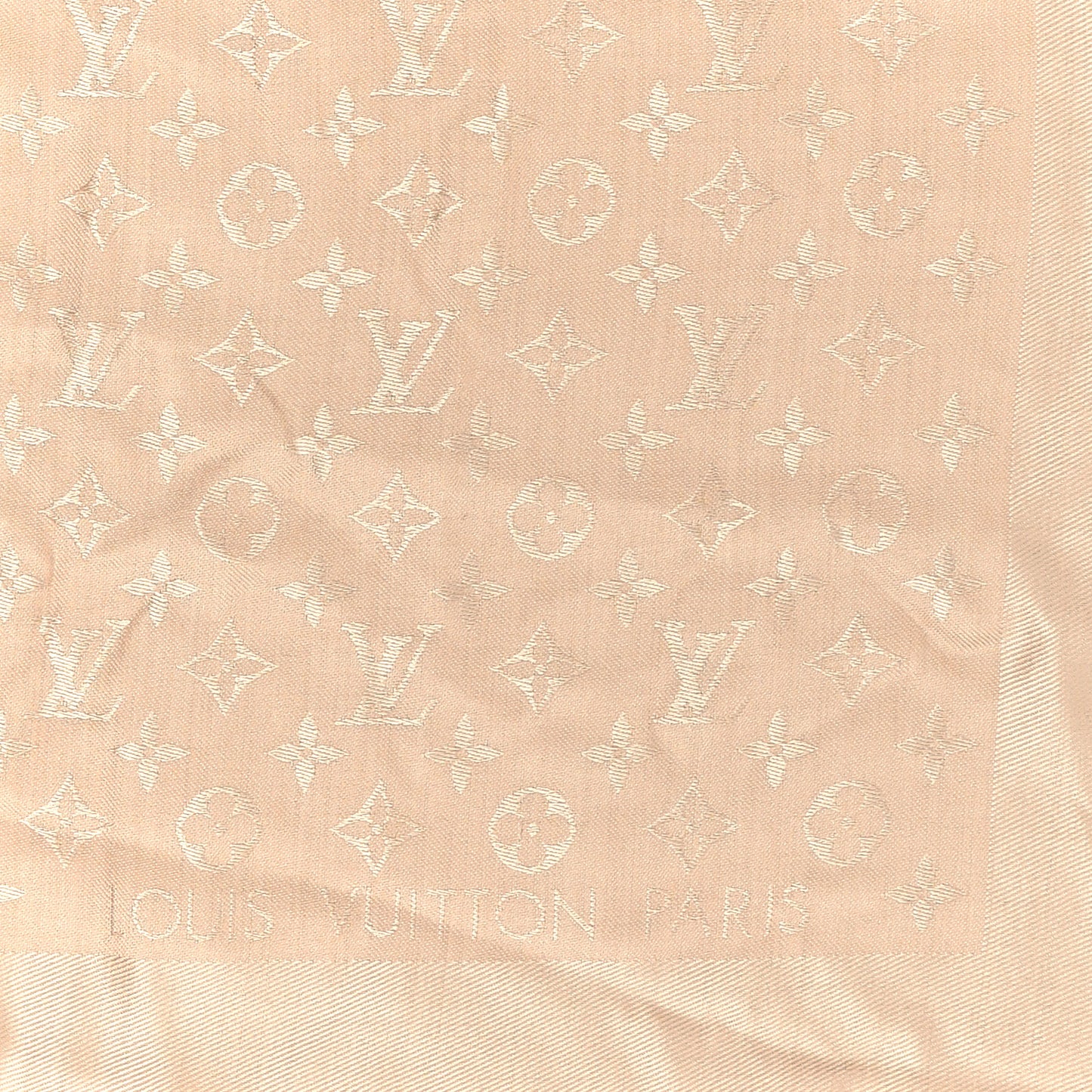 Silk Wool Monogram Shawl Dune