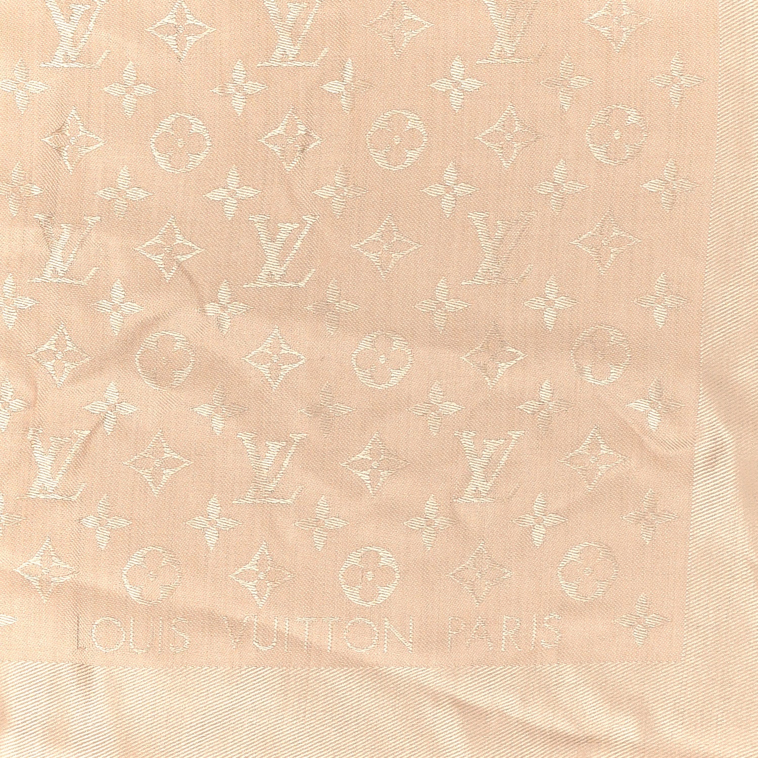Louis Vuitton Silk Wool Monogram Shawl Dune 2 of 3
