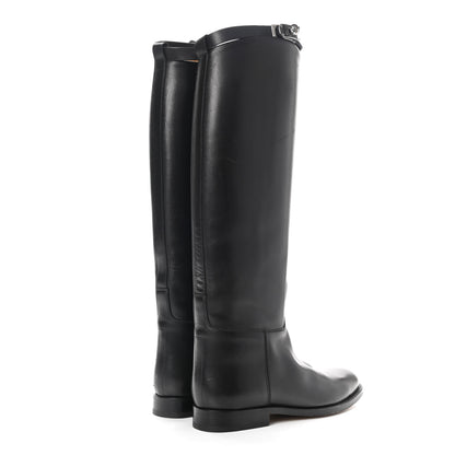 Hermes Box Kelly Jumping Boots 37 Black 4 of 23