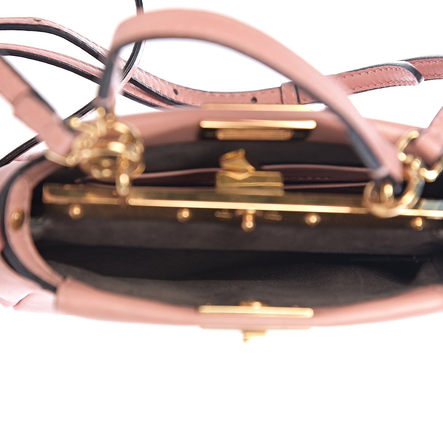 Shiny Nappa Micro Peekaboo Iconic Satchel Pink