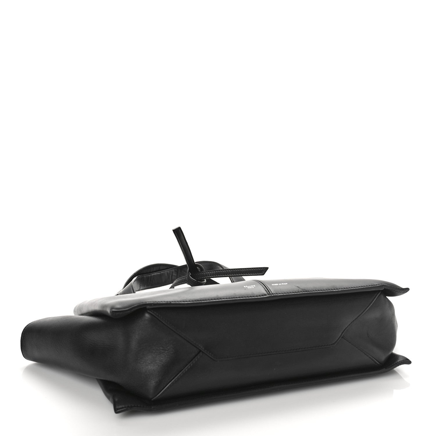 Celine Supple Natural Calfskin Medium Tri-Fold Bag Black 4 of 10