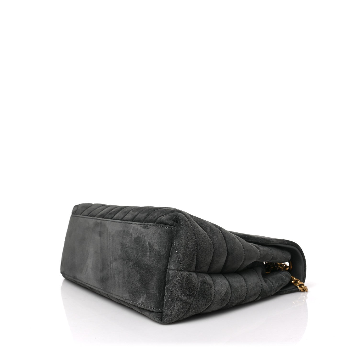 Saint Laurent Suede Y Quilted Monogram Medium Loulou Chain Satchel Storm 8 of 8