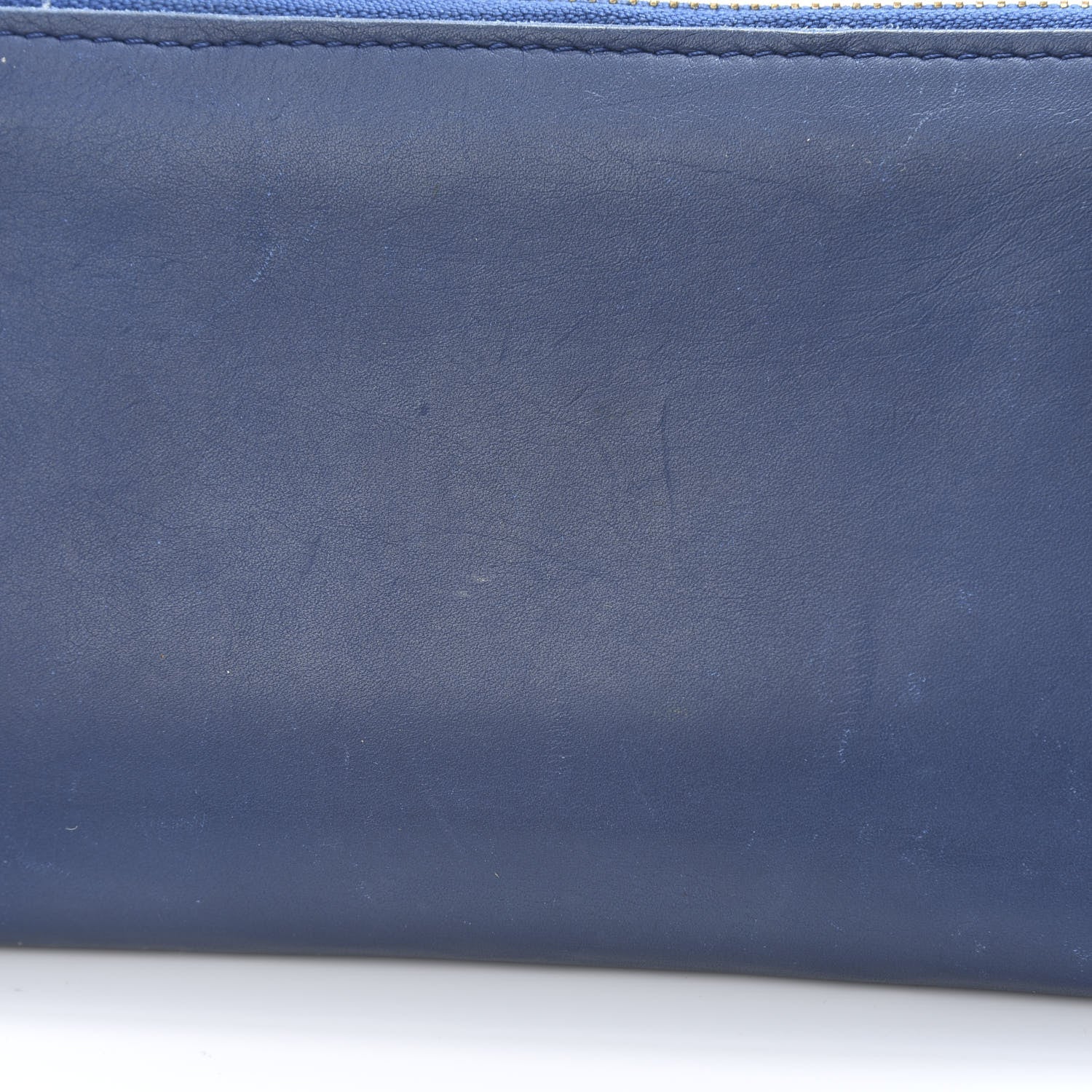 Louis Vuitton Supple Calfskin Paname Flight Zippy Wallet Blue 14 of 15