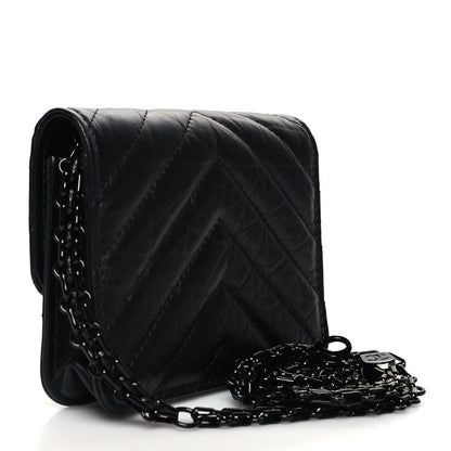 Chanel Aged Calfskin Chevron Quilted Reissue Belt Bag Black 2 of 12