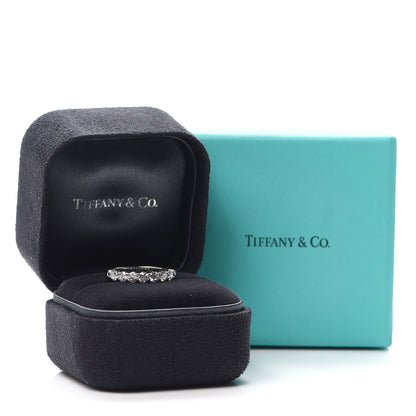 Tiffany Platinum Diamond 3mm Embrace Half Circle Band Ring 49 5 6 of 6