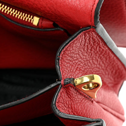 Prada Vitello Daino Flap Crossbody Red 10 of 15