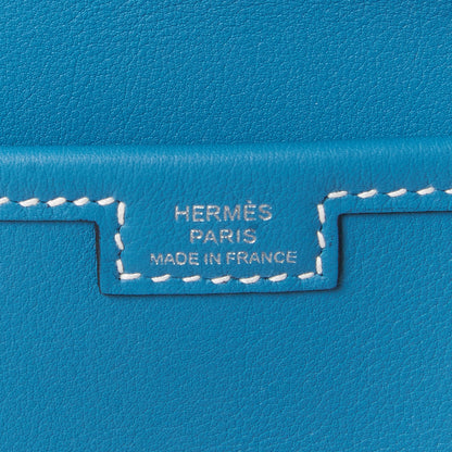 Hermes Swift Jige Elan 29 Clutch Blue Jean 6 of 9
