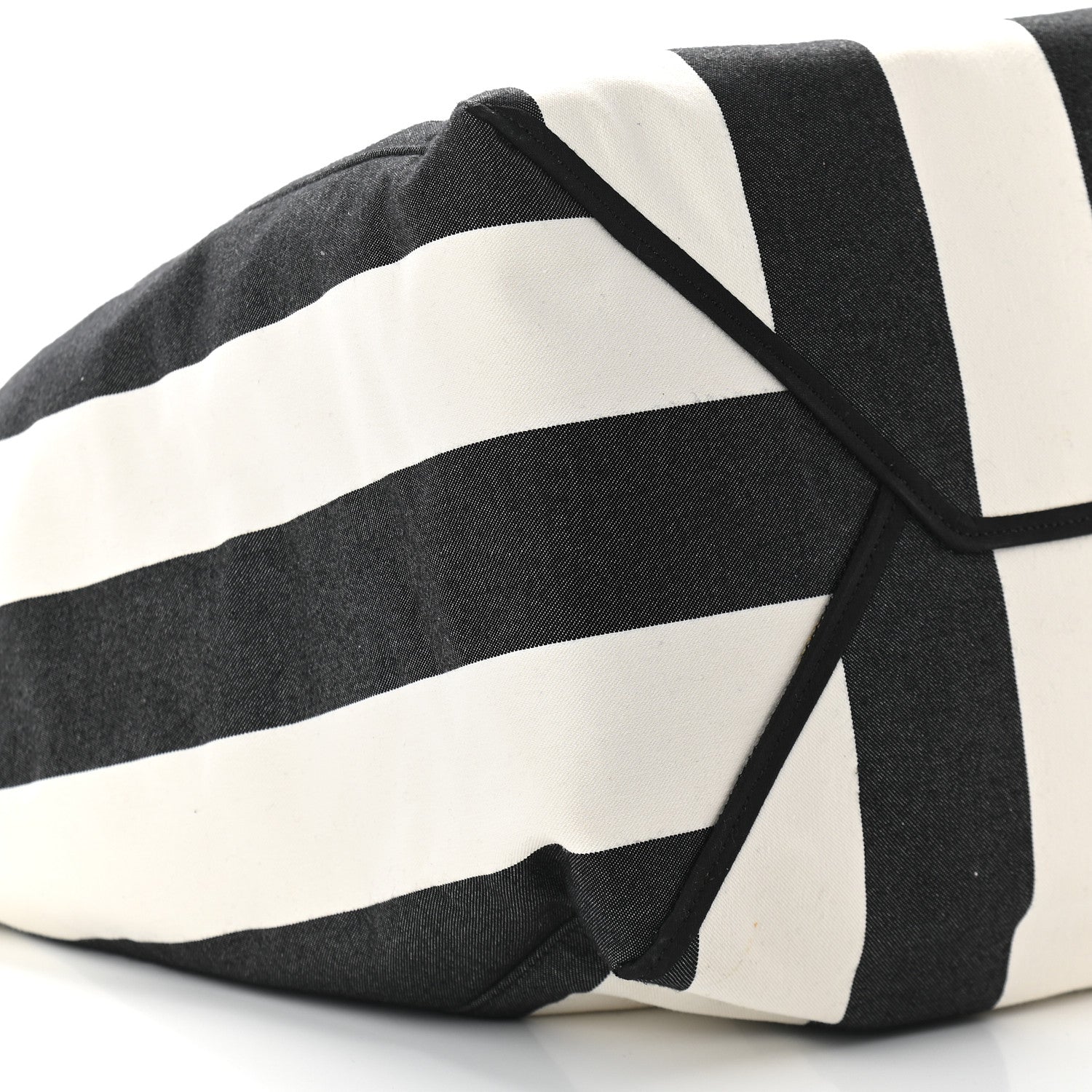 Celine Canvas Striped Large Phantom Cabas Black White 5 of 8