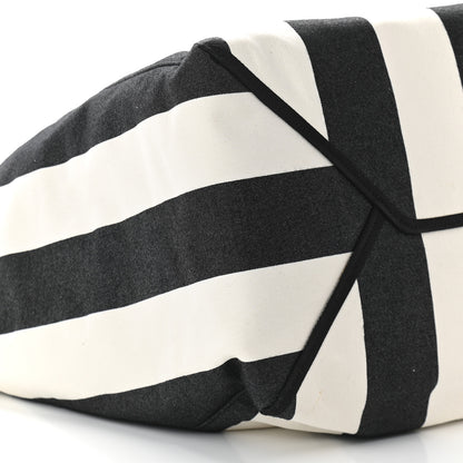 Celine Canvas Striped Large Phantom Cabas Black White 5 of 8