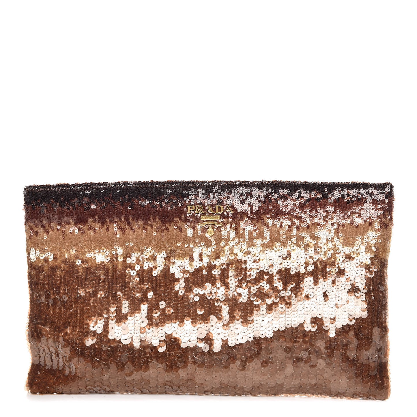 Sequin Ombre Clutch Bronze