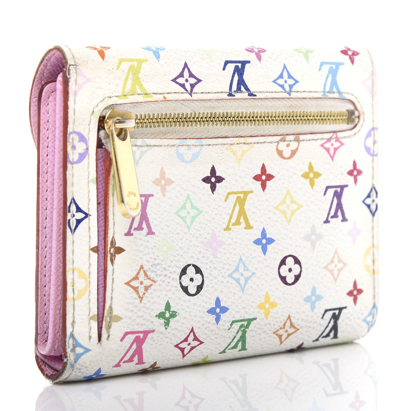 Monogram Multicolor Joey Wallet White Litchi