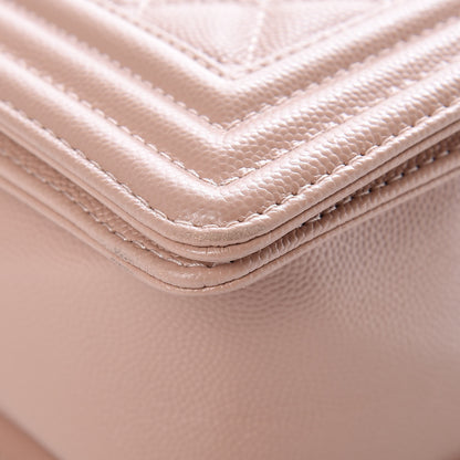 Chanel Caviar Quilted New Medium Boy Flap Beige 12 of 13