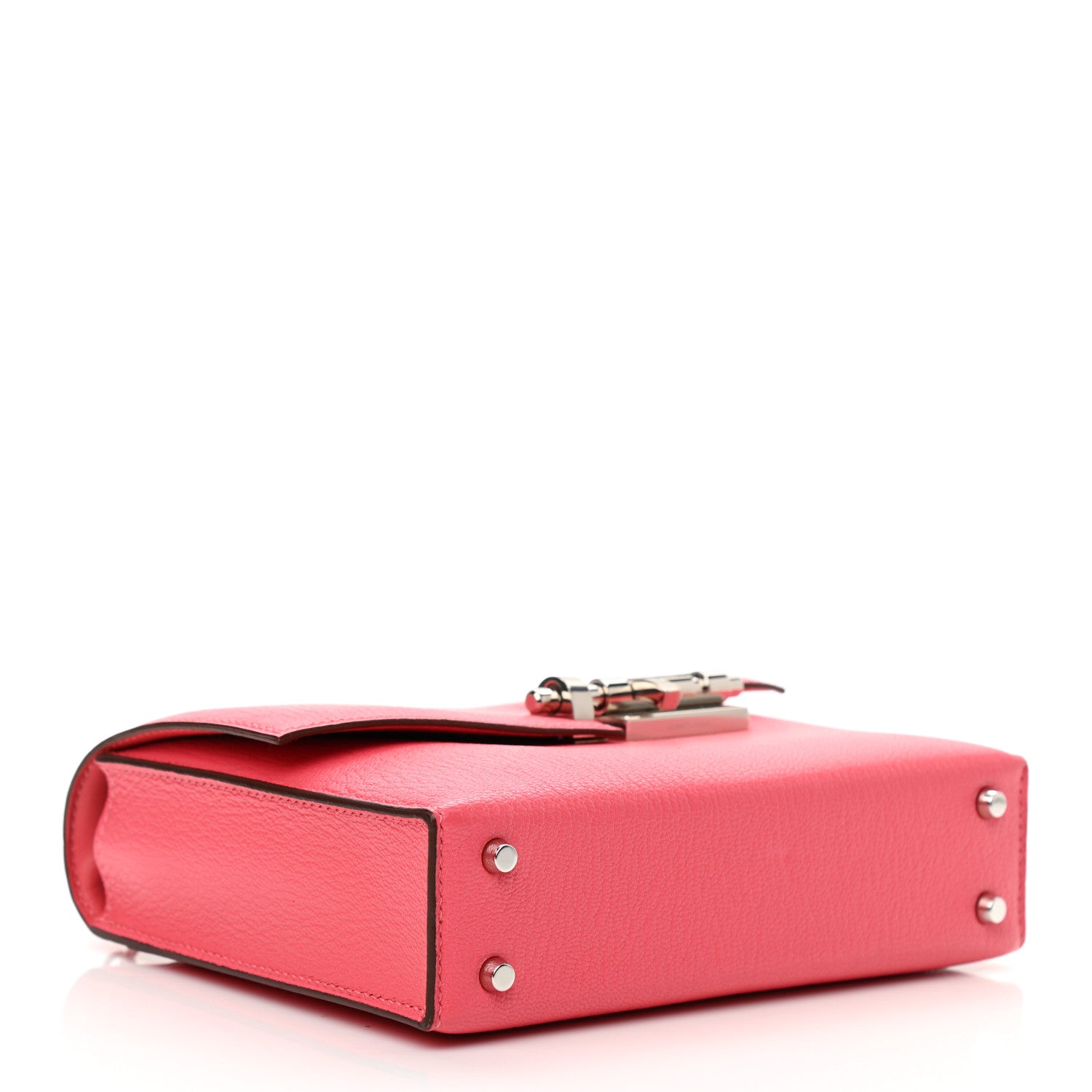 Hermes Chevre Chamkila Mini Verrou Chaine Bag Rose Lipstick 4 of 12