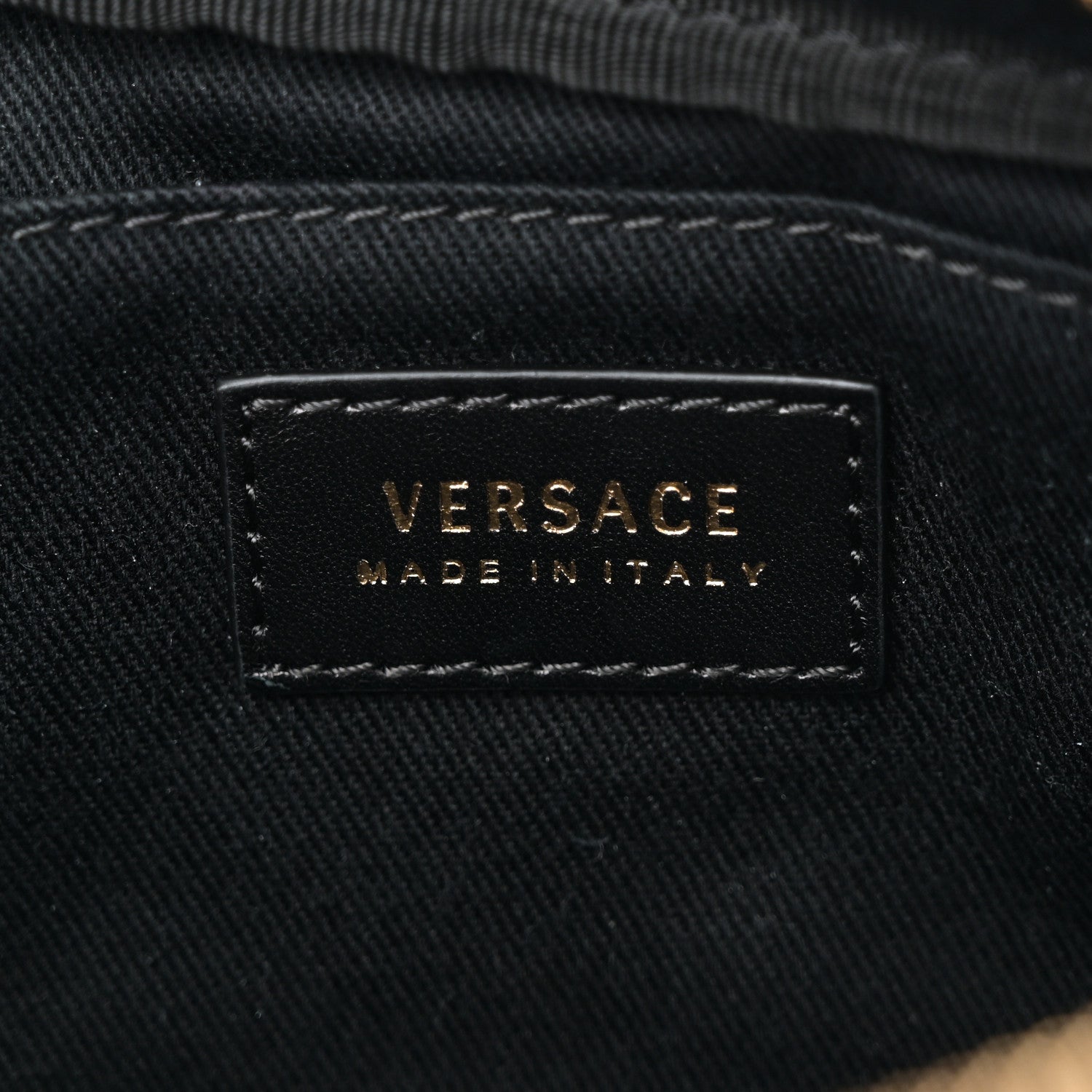 Versace Nappa Barocco Printed Quilted Vanitas Medea Belt Bag Black 6 of 9