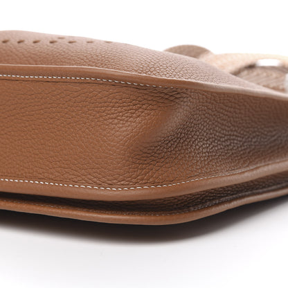 Hermes Taurillon Clemence Amazone Evelyne III PM Gold Ecru 9 of 9