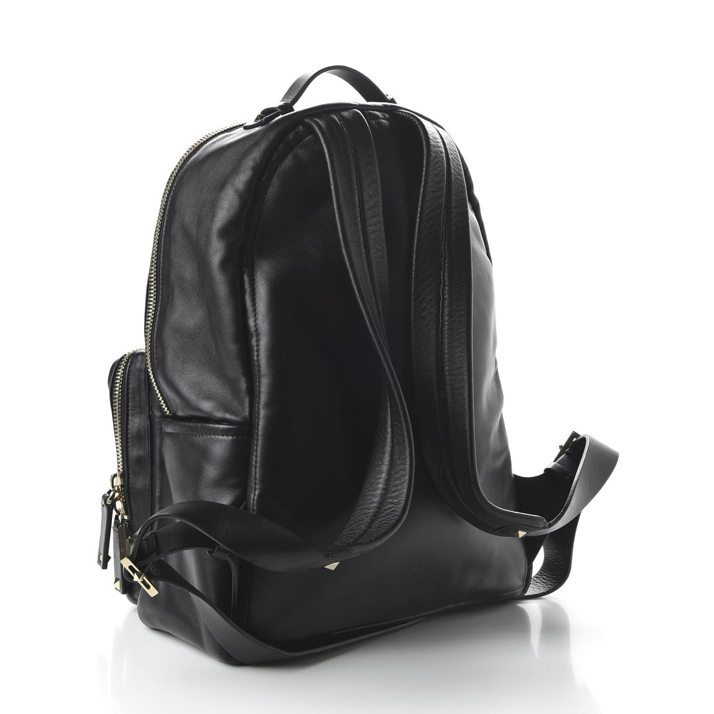 Calfskin Rockstud Backpack Black