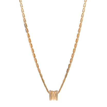 Bulgari 18K Yellow Gold Diamond .29ctw B.Zero1 Rock Pendant Necklace 1 of 5