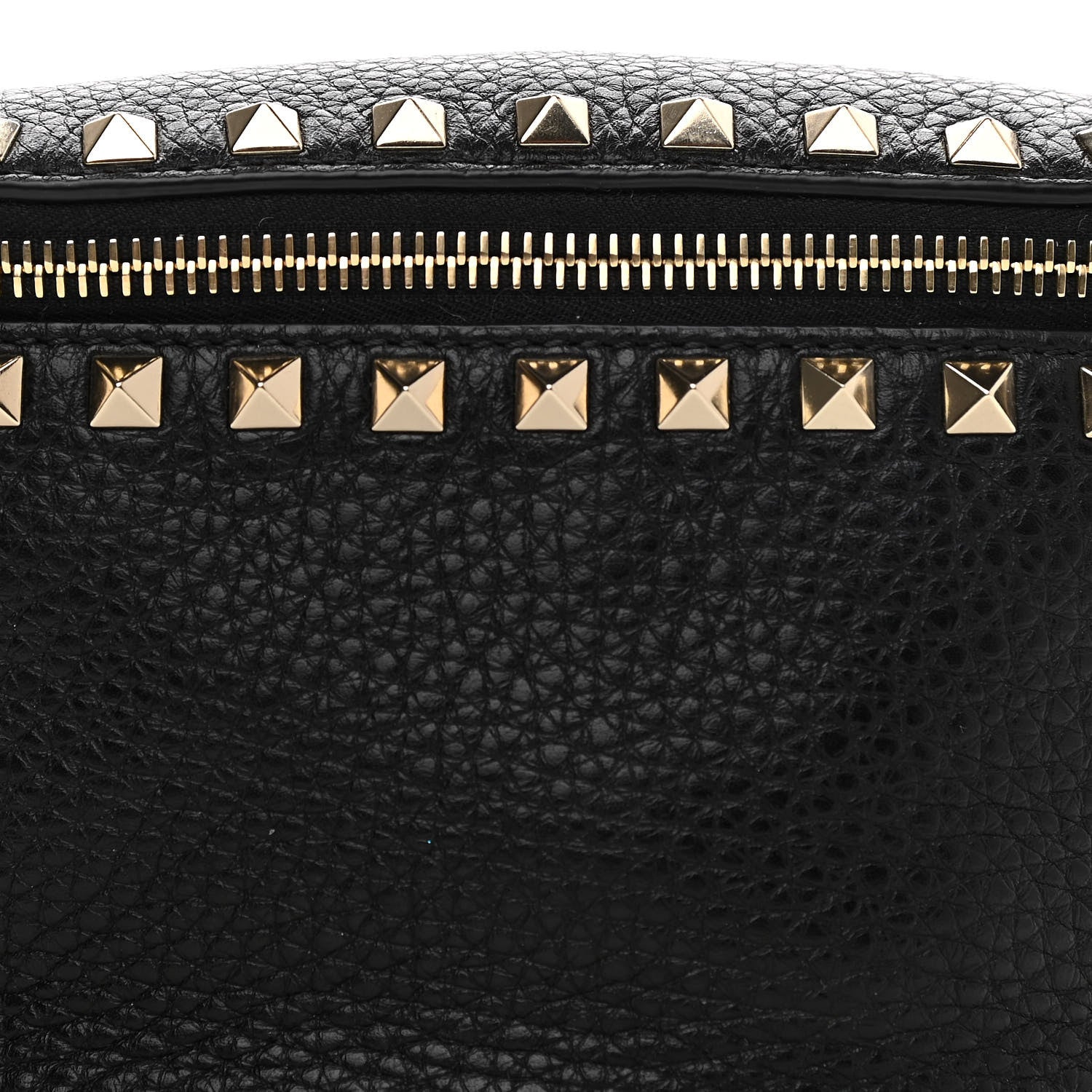 Valentino Garavani Grainy Calfskin Rockstud Belt Bag Black 7 of 9