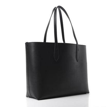 Burberry Grainy Calfskin Haymarket Check Medium Reversible Tote Black 3 of 16
