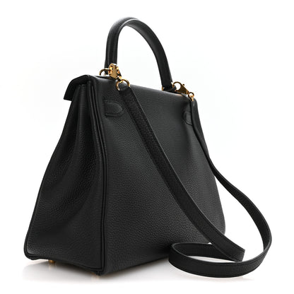Hermes Togo Kelly Retourne 28 Black 3 of 11