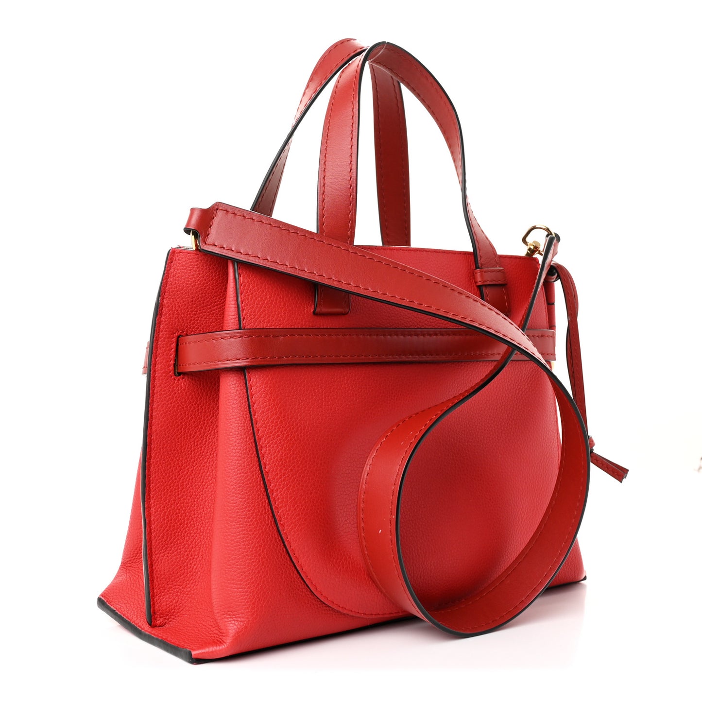 Calfskin Small Gate Tote Scarlet Red