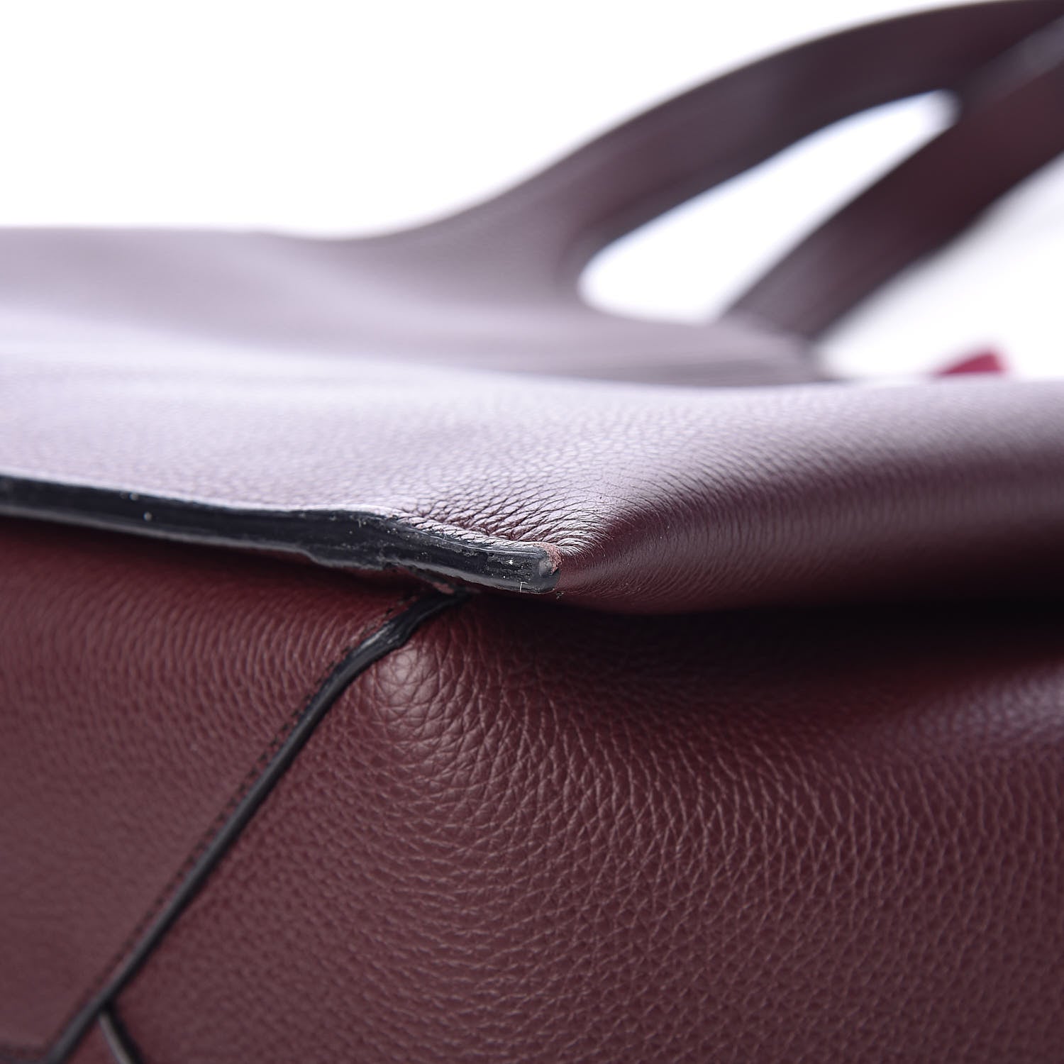 Celine Baby Grained Calfskin Small Tri-Fold Bag Burgundy 11 of 14
