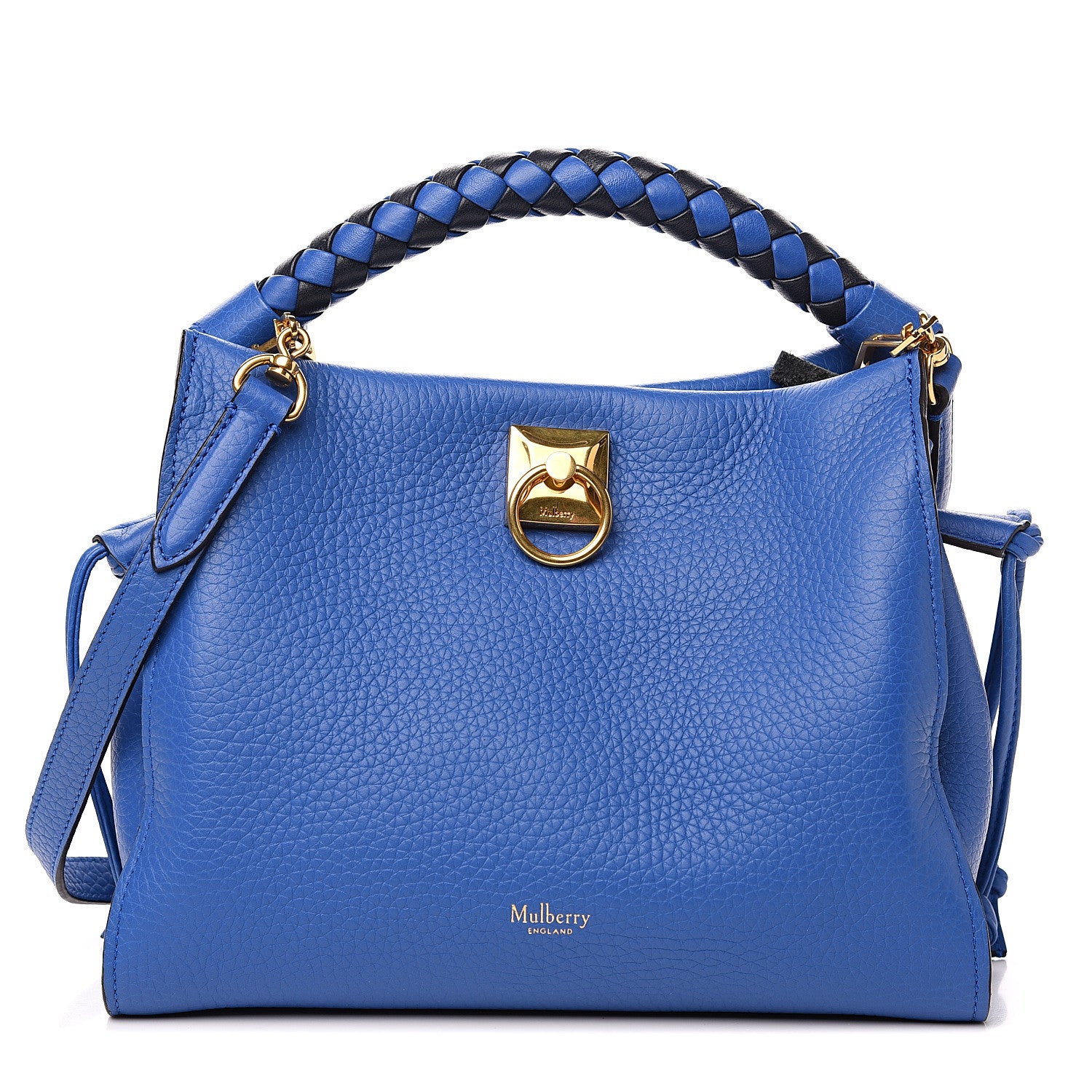 Mulberry Heavy Grain Small Iris Tote Porcelain Blue Midnight 1 of 7