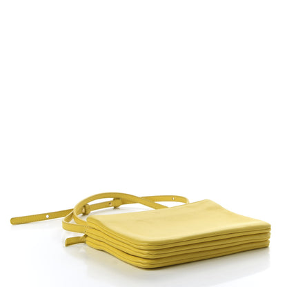 Celine Lambskin Small Trio Crossbody Bag Fluo Yellow 4 of 9
