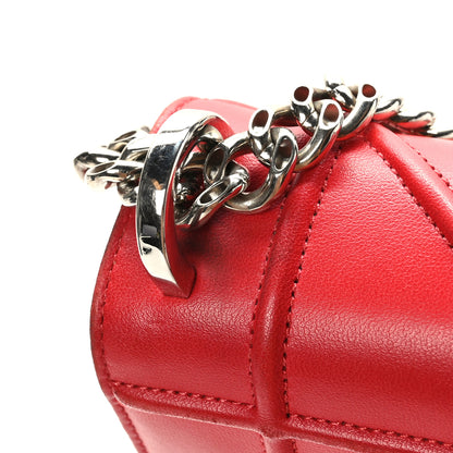 Christian Dior Lambskin Crystal Feather Medium Diorama Flap Bag Red 9 of 9