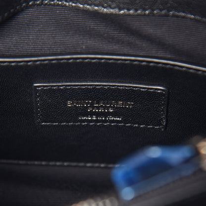 Saint Laurent Sheepskin Matelasse Chevron Monogram Medium College Bag Black 6 of 11