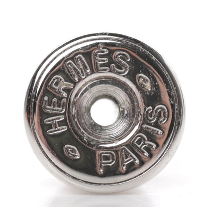 Hermes Silver Lacquered Pop H Earrings Etain 4 of 6