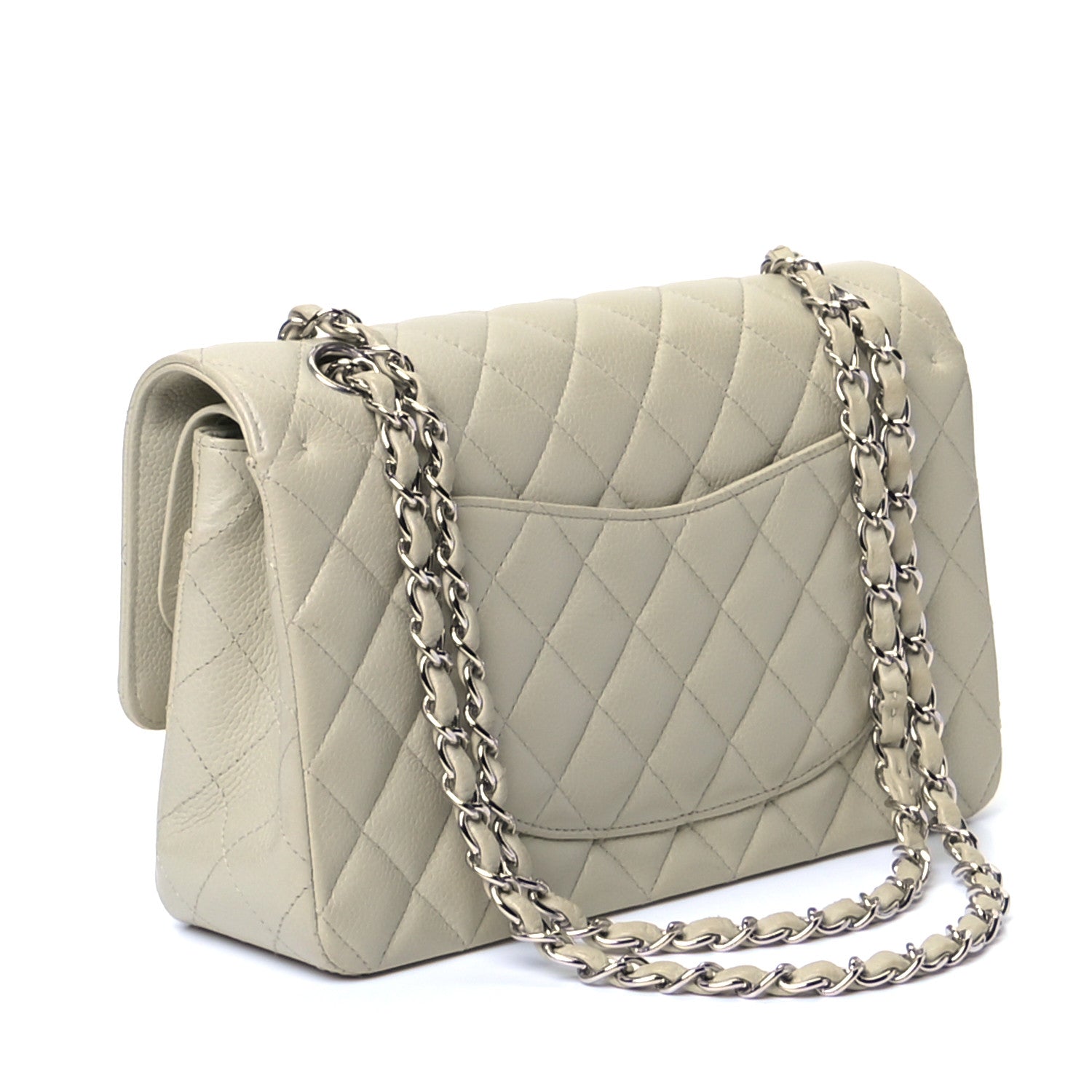 Chanel Caviar Quilted Medium Double Flap Light Green 2 of 6