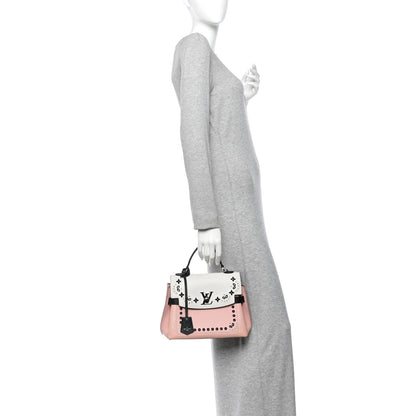 Louis Vuitton Soft Calfskin Embroidered Lockme Ever BB Rose Pink Snow White Black 2 of 11