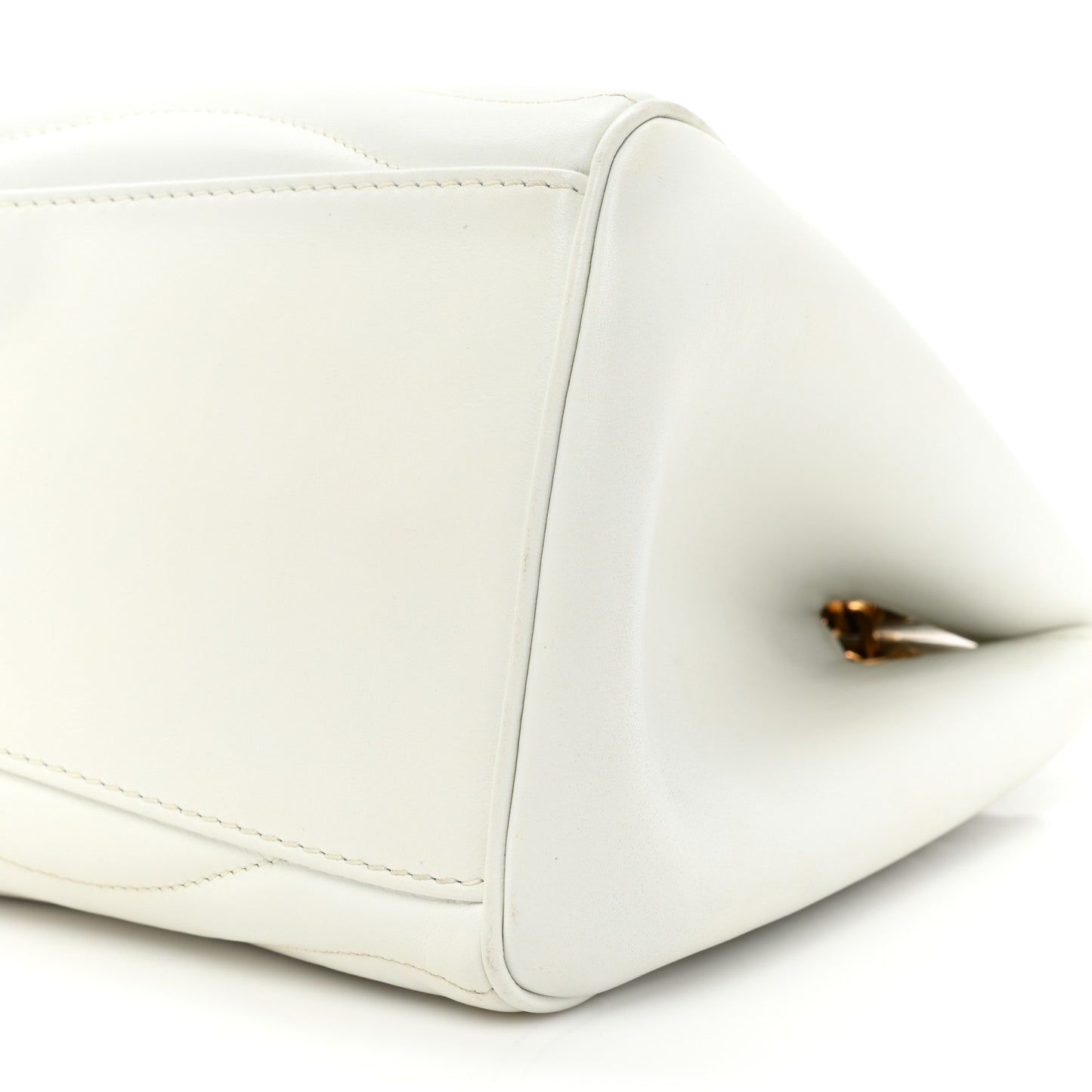 Calfskin New Wave Chain Tote Snow
