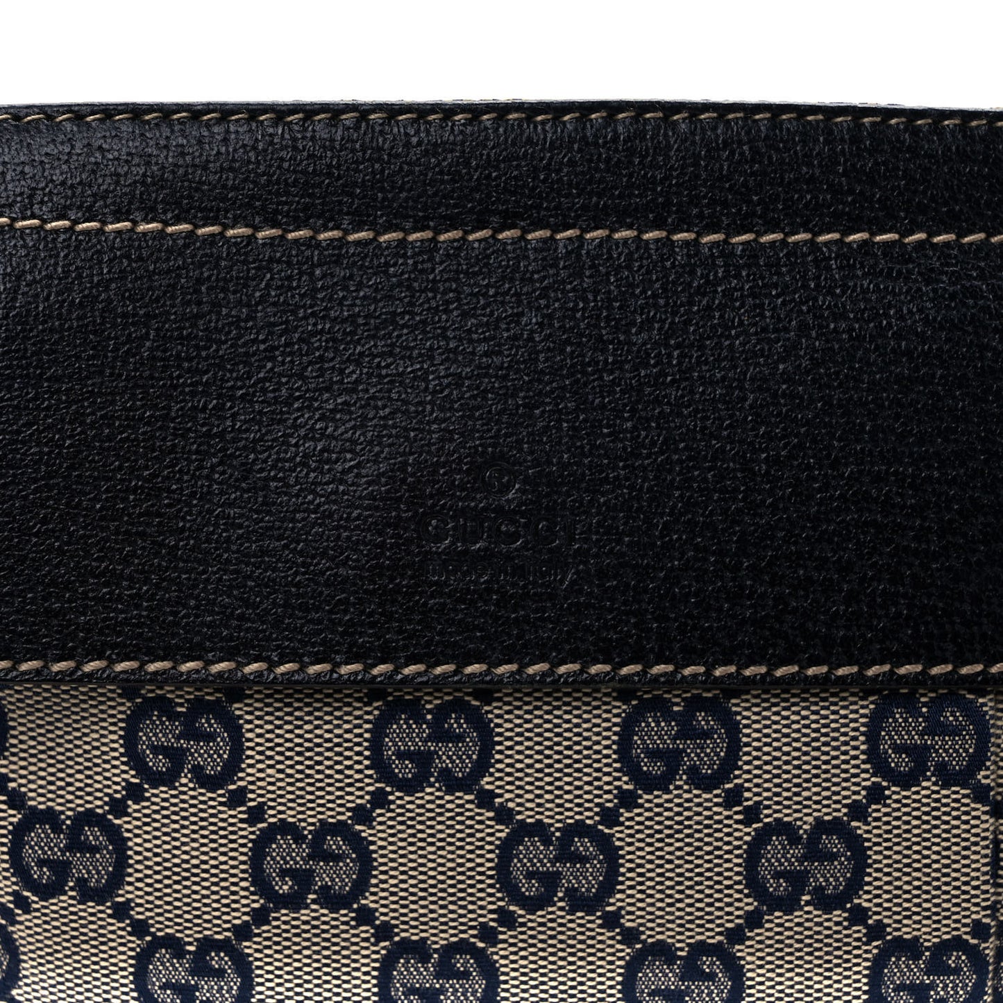 GG Monogram Web Double Pocket Belt Bag Navy