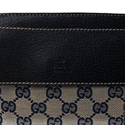 Gucci GG Monogram Web Double Pocket Belt Bag Navy 6 of 8