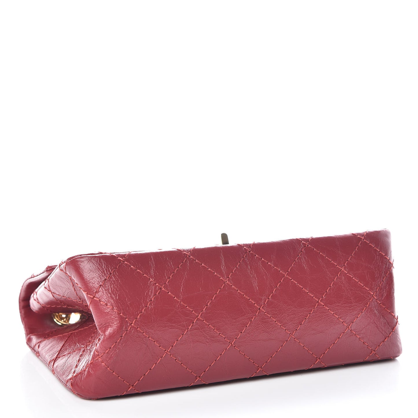 Aged Calfskin Quilted 2.55 Reissue Mini Flap Red