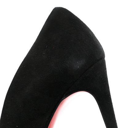 Christian Louboutin Veau Velours Pigalle Follies 100 Pumps 37 Black 9 of 12