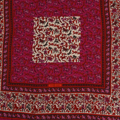 Hermes Cashmere Silk Chasse En Inde Shawl 140 2 of 4