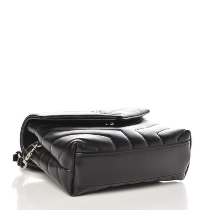 Saint Laurent Calfskin Y Quilted Monogram Toy Loulou Crossbody Bag Black 4 of 8