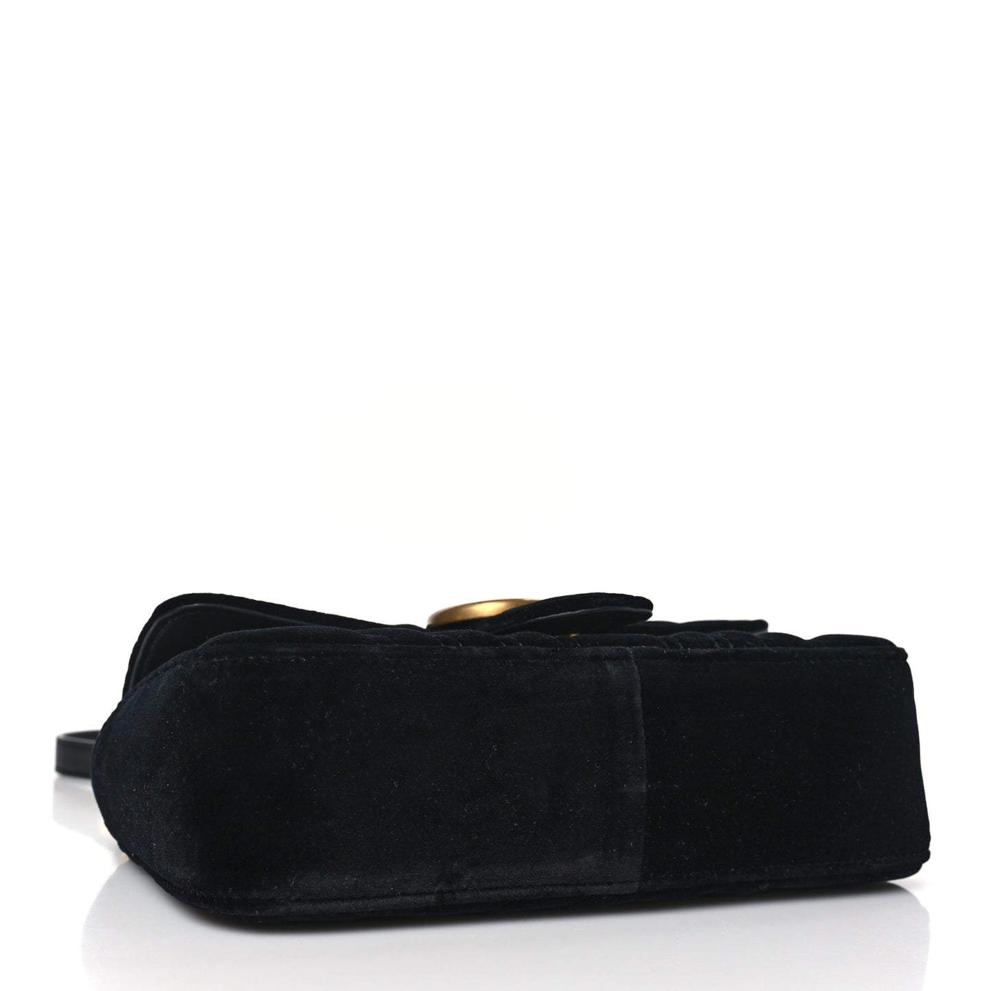 Velvet Matelasse Mini GG Marmont Shoulder Bag Black