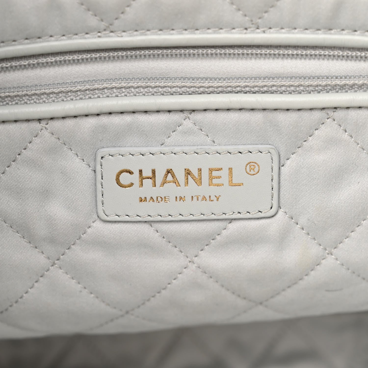 Chanel Shiny Calfskin Quilted Small 22 Light Blue 8 of 12