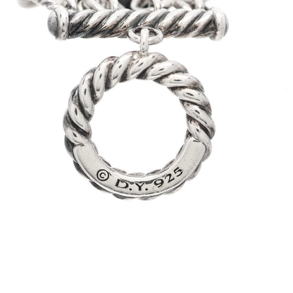 David Yurman Sterling Silver Pearl Hematine Agate Moonstone Bijoux Multi Strand Bracelet 3 of 4