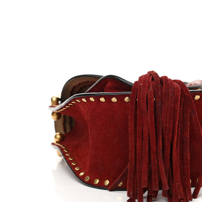 Chloe Suede Calfskin Braided Mini Hudson Shoulder Bag Sienna Red 7 of 12