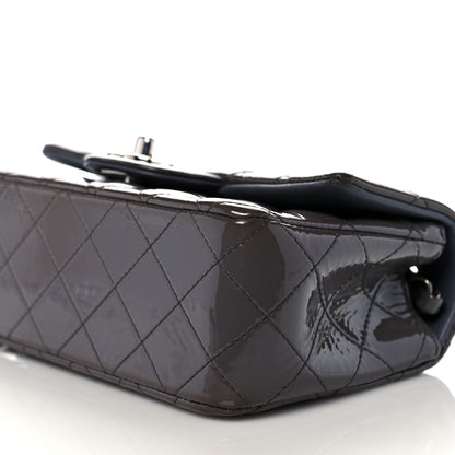 Chanel Patent Calfskin Quilted Mini Rectangular Flap Grey 9 of 11